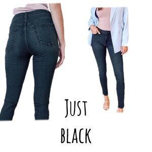 Just Black. Amira Ankle Zip Skinny Jeans sz 28